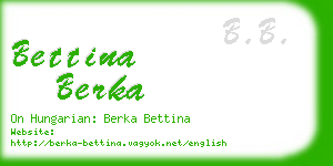 bettina berka business card